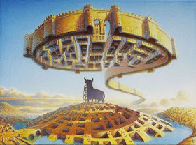 09-Hilltown-Osborn-Bull-Jeff-Mihalyo-Symbolism-and-Narrative-in-Surreal-Oil-Paintings-www-designstack-co