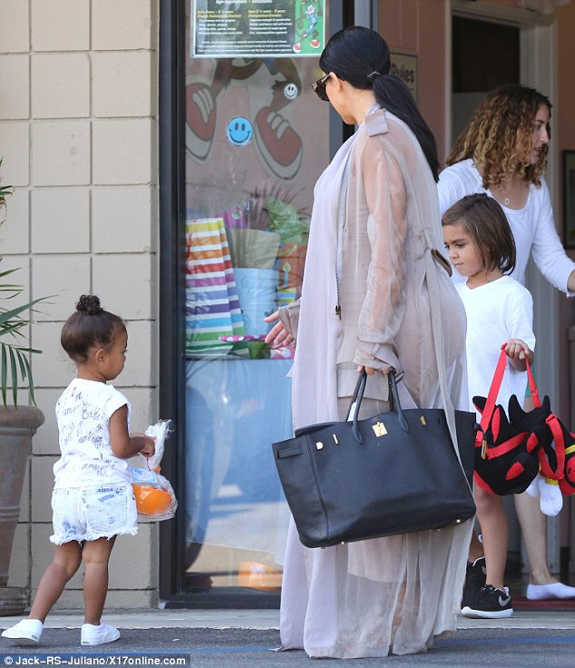 Kim K Her Bump And Daughter Step Out In La Photos