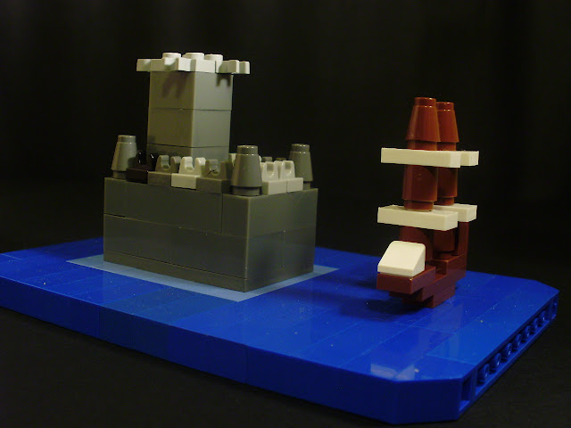 MOC LEGO Nau portuguesa ao largo da Torre de Belém