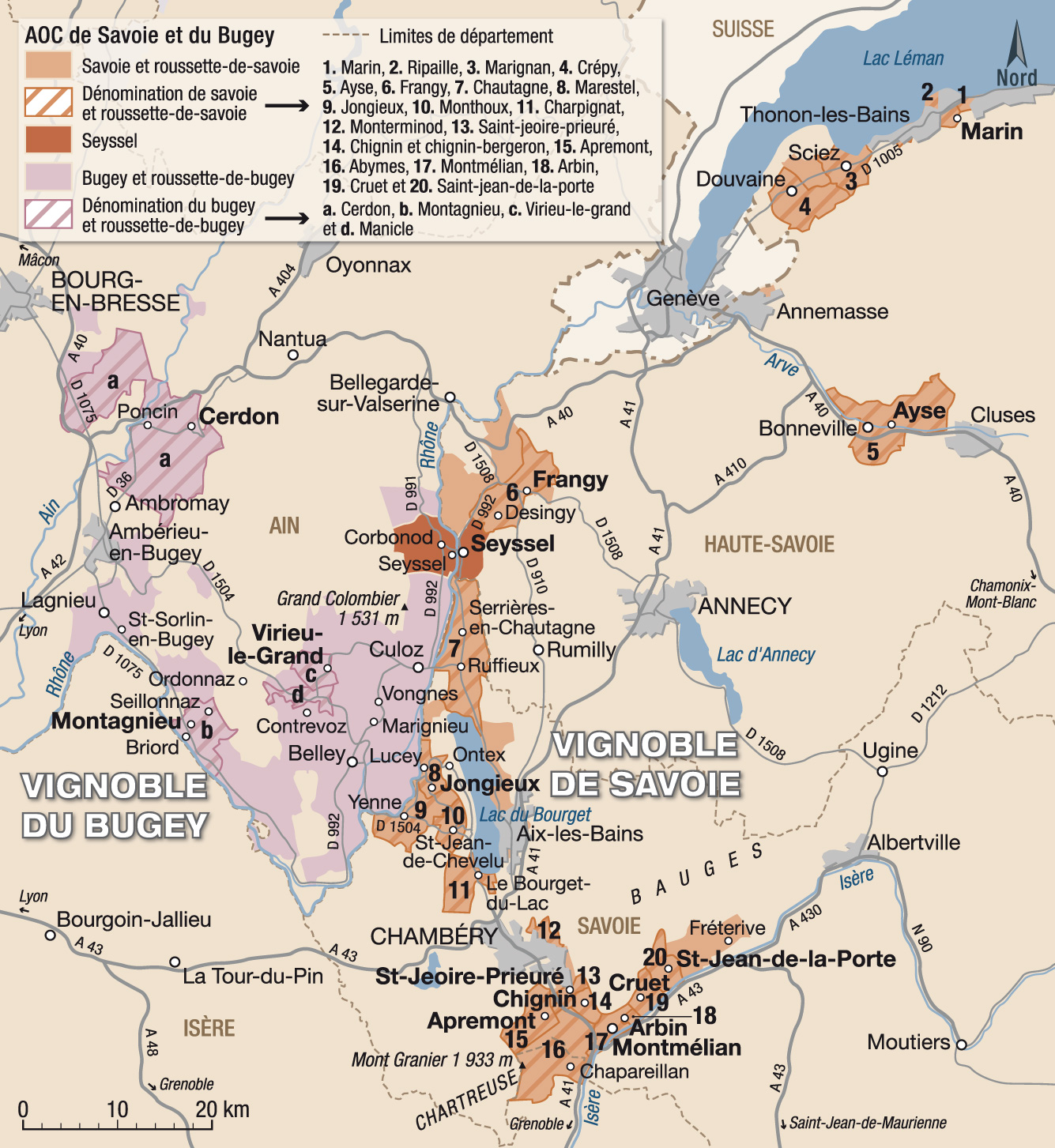 Vignobles du Bugey et de la Savoie Vignobles du Bugey et de la Savoie