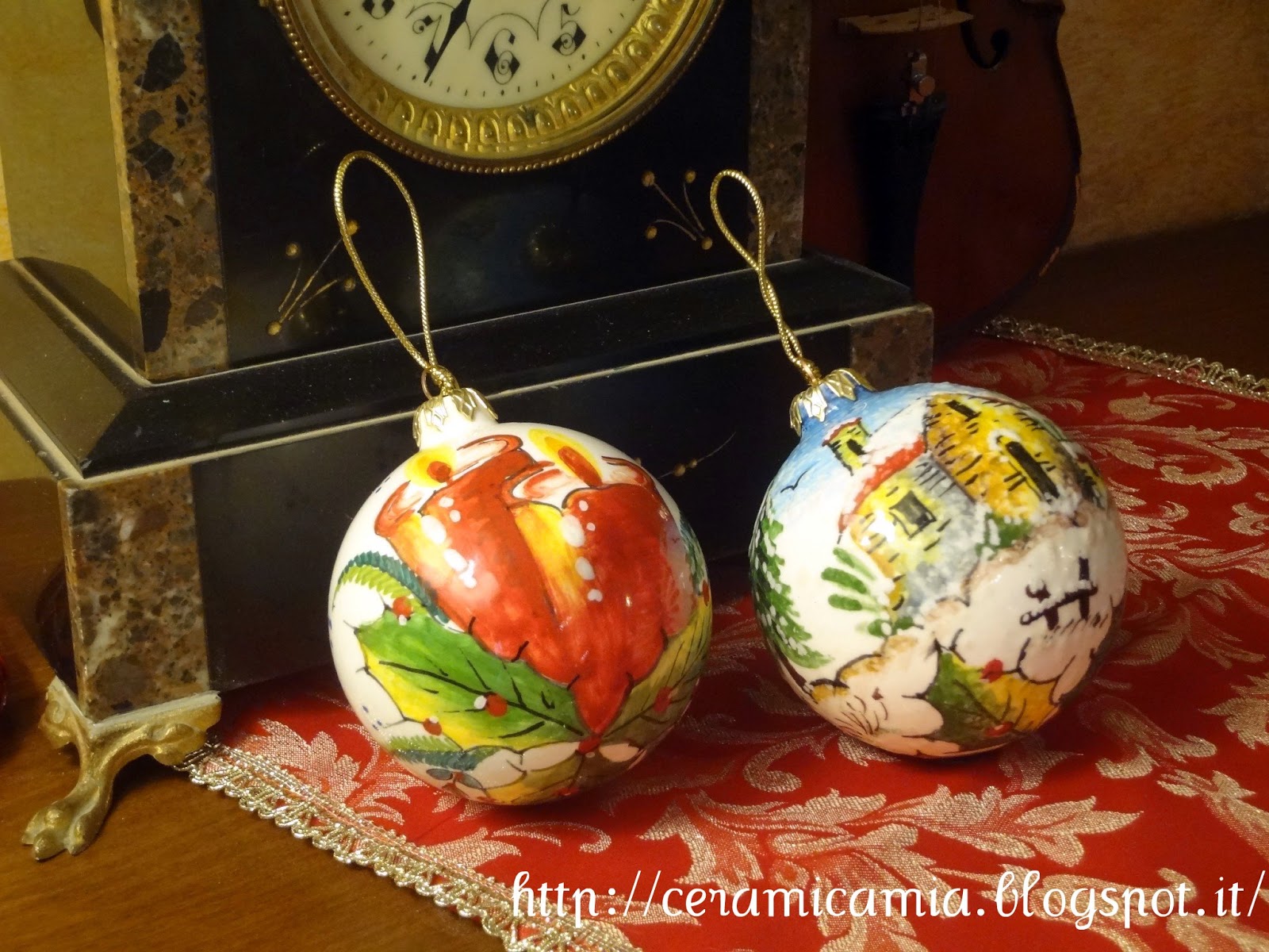 Ceramica che passione: Palle di ceramica dipinte per Natale