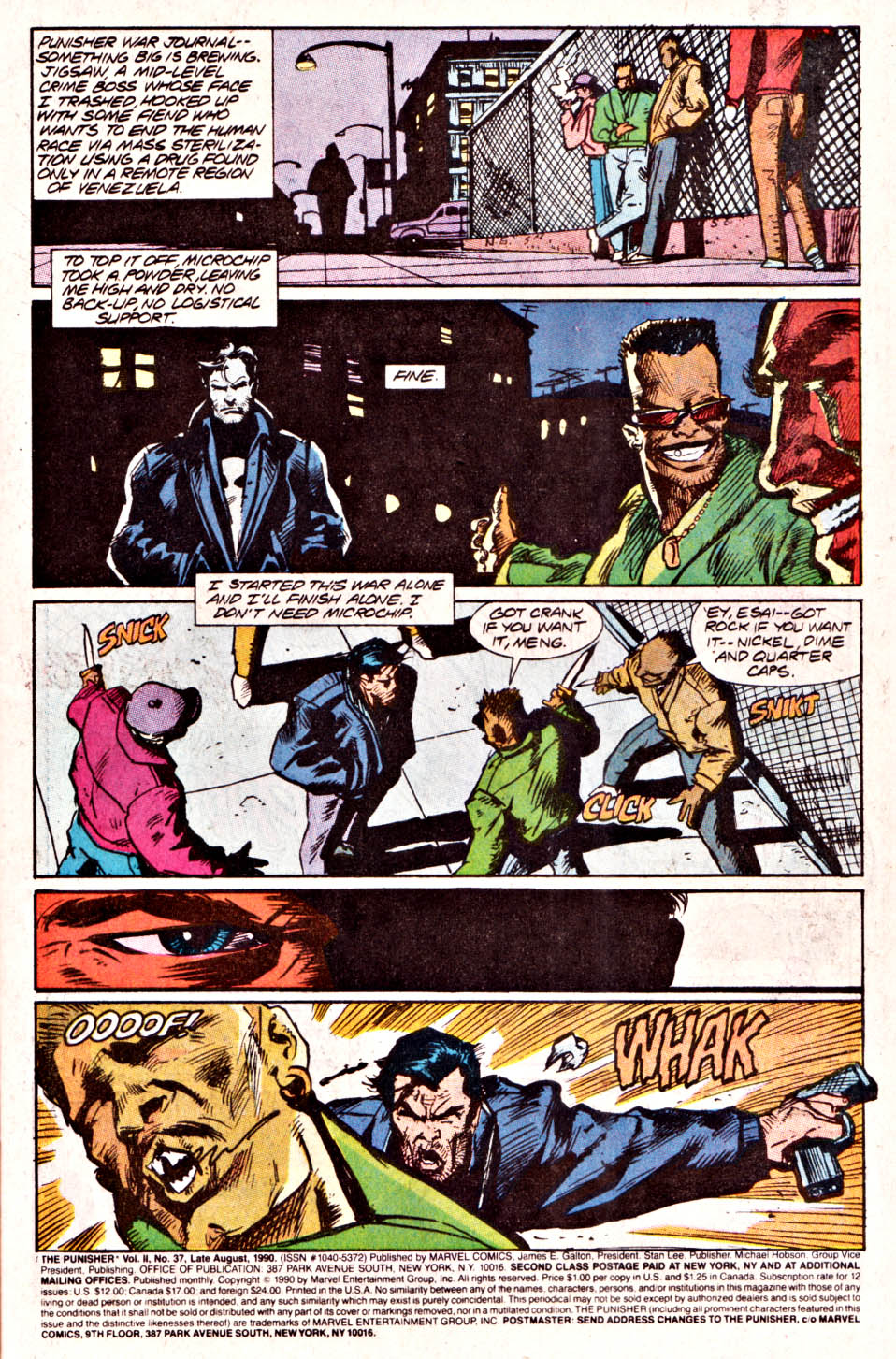 The Punisher (1987) Issue #37 - Jigsaw Puzzle #03 #44 - English 2