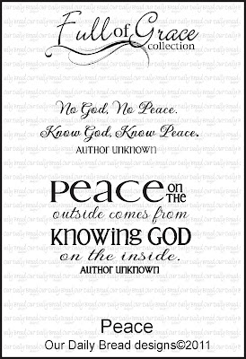 Our Daily Bread designs "Peace - the Full of Grace Collection"