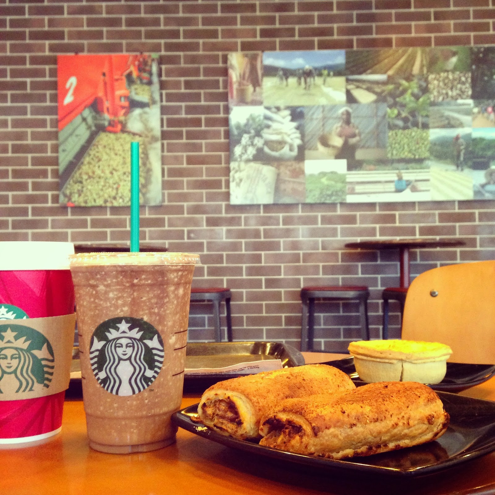 Grab and Go Starbucks Aussie Sausage Roll Venti Grande Tall