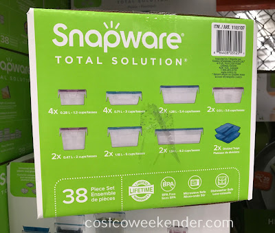 Costco 1103107 - Food storage has never been easier with the Snapware 38-piece Plastic Food Storage Set