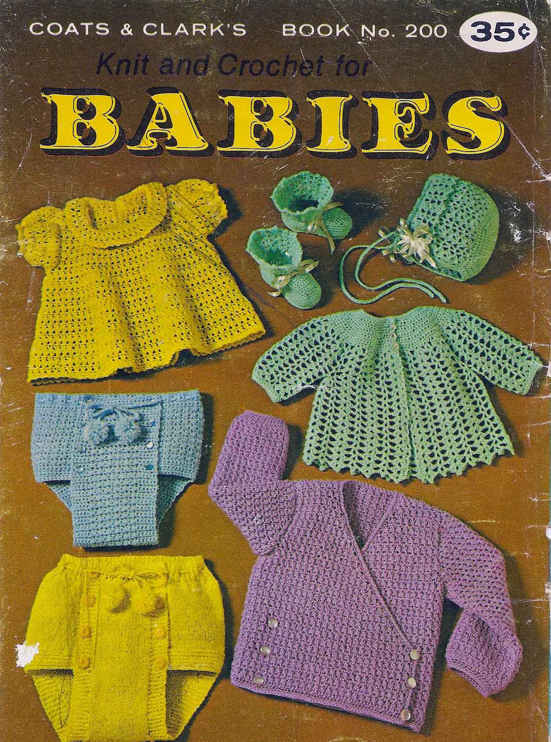 Vintage Knit Crochet Shop Talk Baby Knit Crochet, Coats Clarks Book 200