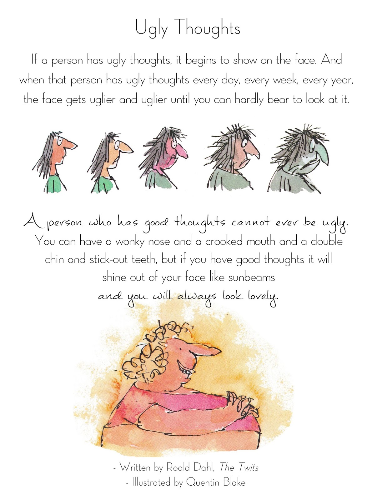 Happy Birthday Roald Dahl Ugly Thoughts Free Printable