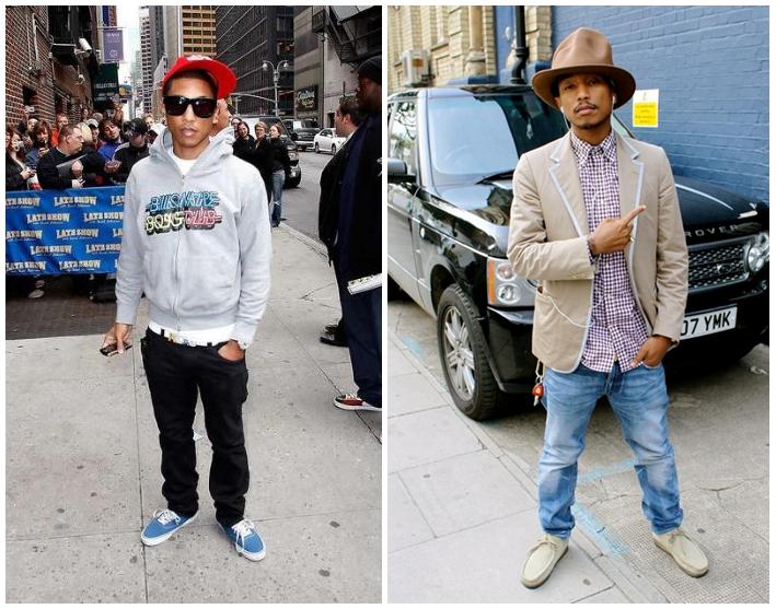 Alrededores Prestigio Noche Hombres con estilo: Pharrell Williams