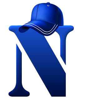 Alfabeto Azul con Gorra de Beisbol. 