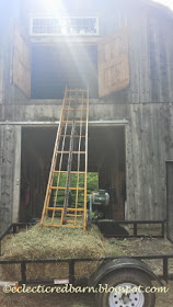 Eclectic Red Barn: Conveyor belt for loadiing hay to loft