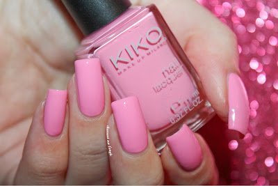 Swatch of the nail polish "506 - Venus Pink" from Kiko