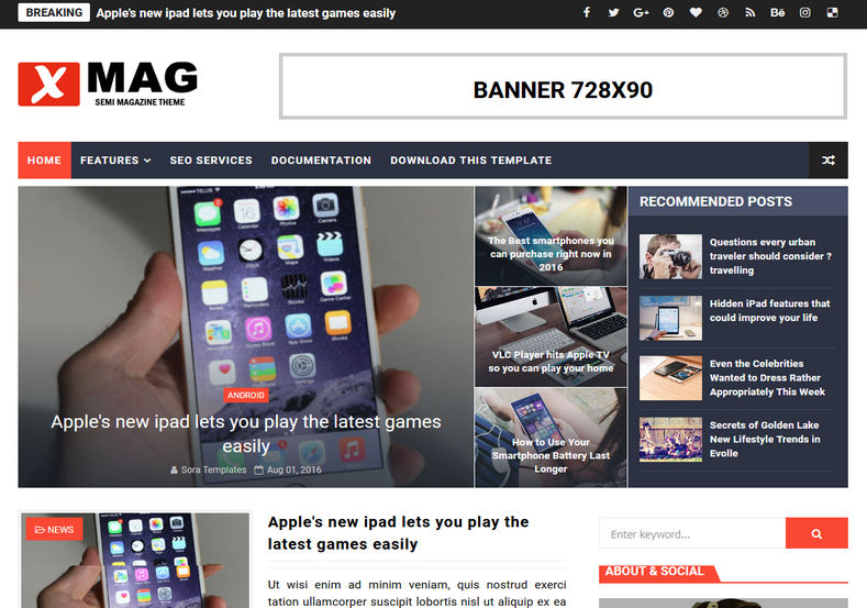 XMag Blogger Template
