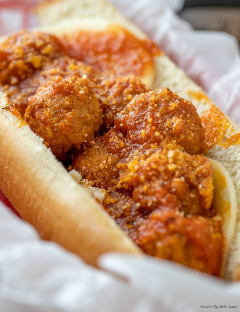 Crock Pot Meatball Subs recipe from Served Up With Love