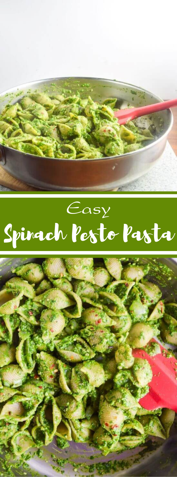 Easy Spinach Pesto Pasta vegan dinner