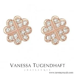 Meghan Markle wore Vanessa Tugendhaft Precious Clover Charm Stud Earrings