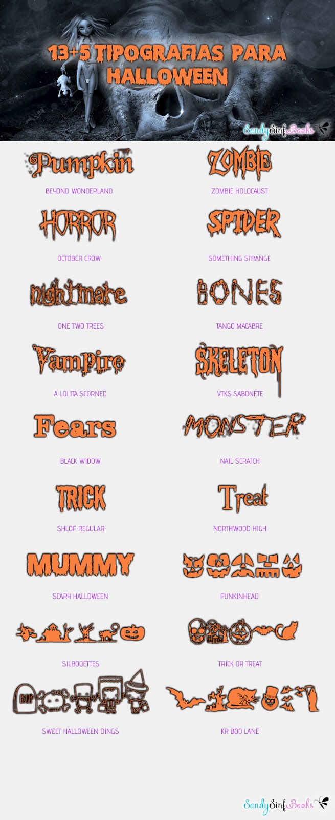 letras halloween tipografías fonts