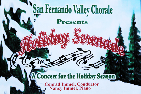 program cover for Holiday Serenade concert created by chorale member