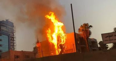 حريق مستشفي حميات إمبابة دون اصابات