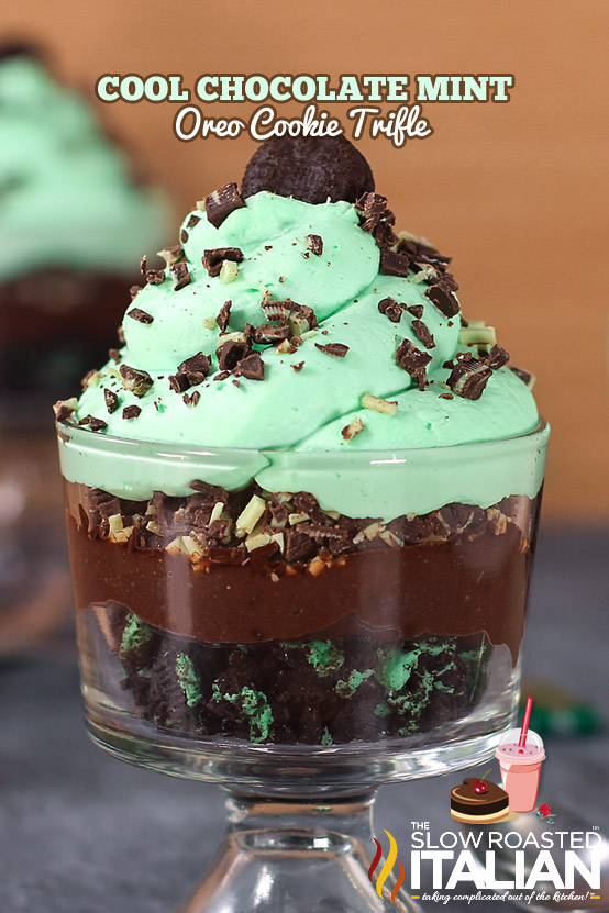 Chocolate Mint Oreo Cookie Trifle
