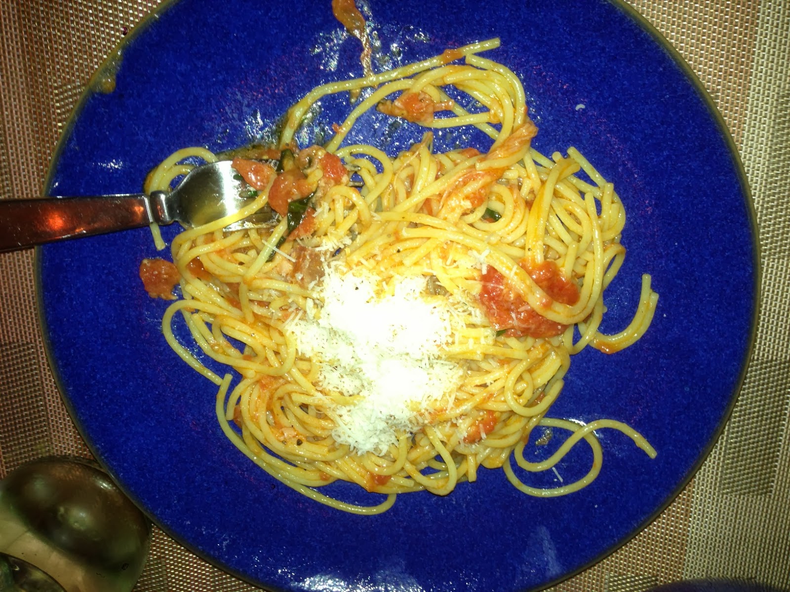 Cliff and Cathy Dinners Pasta in Frying Pan