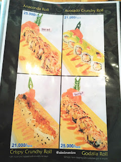 menu japanese sushi zushioda padang