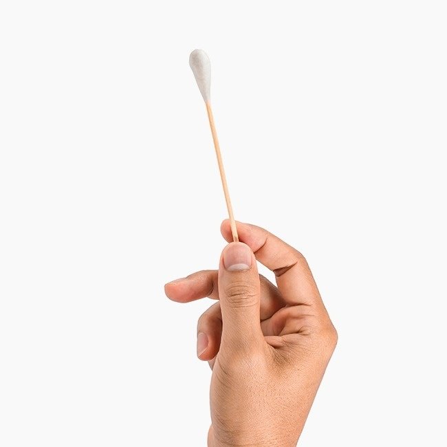 Earwax of a white color