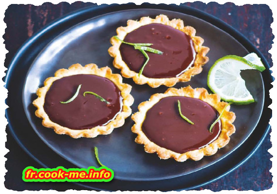 Tartelette au chocolat, gingembre et citron vert Tartelette au chocolat, gingembre et citron vert