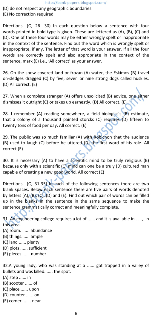 ibps cwe previous question papers