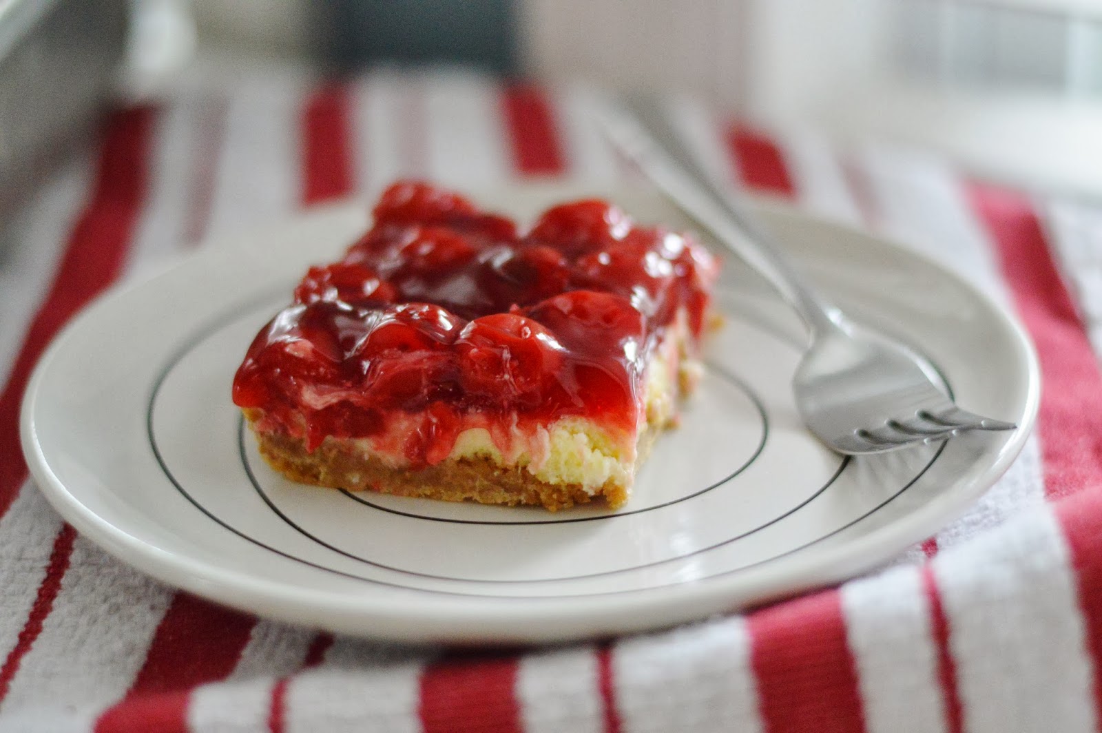 The Art of Comfort Baking Cherry Cheesecake Squares
