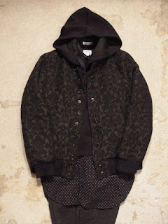 Engineered Garments & FWK by Engineered Garments "TF Jacket in Black Floral Jacquard" Fall/Winter 2015 SUNRISE MARKET