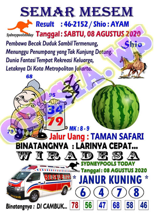 1 New Message Kode Syair Sydney 8 Agustus 2020 Forum Syair Togel Hongkong Singapura Sydney