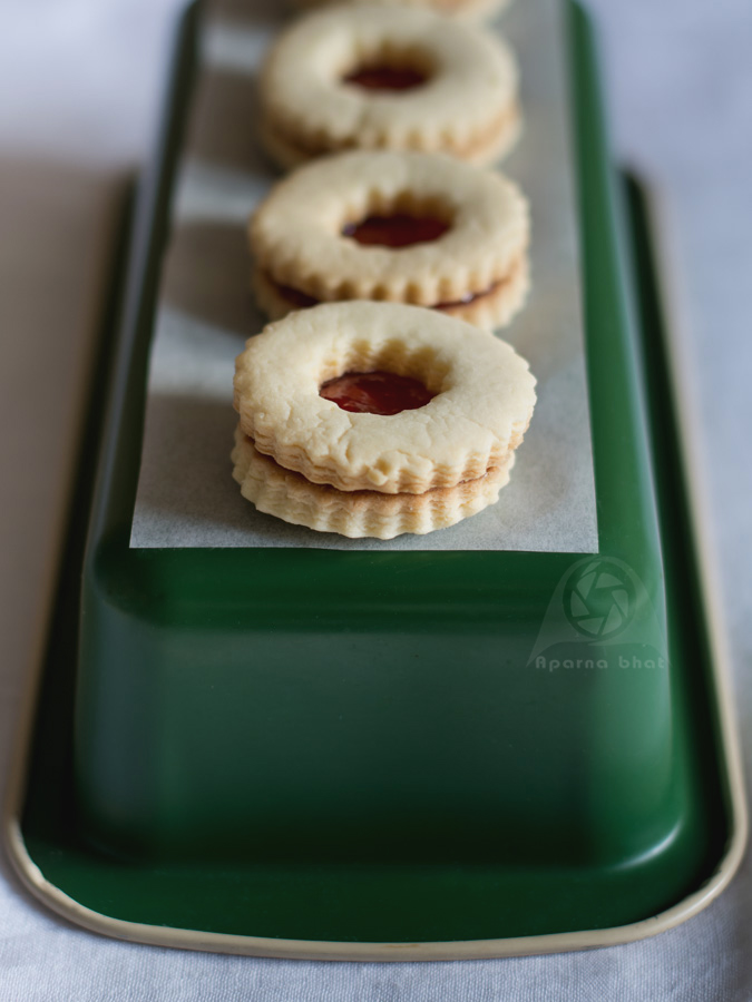 Eggless Jam Sandwich Cookies Flavors N Colors