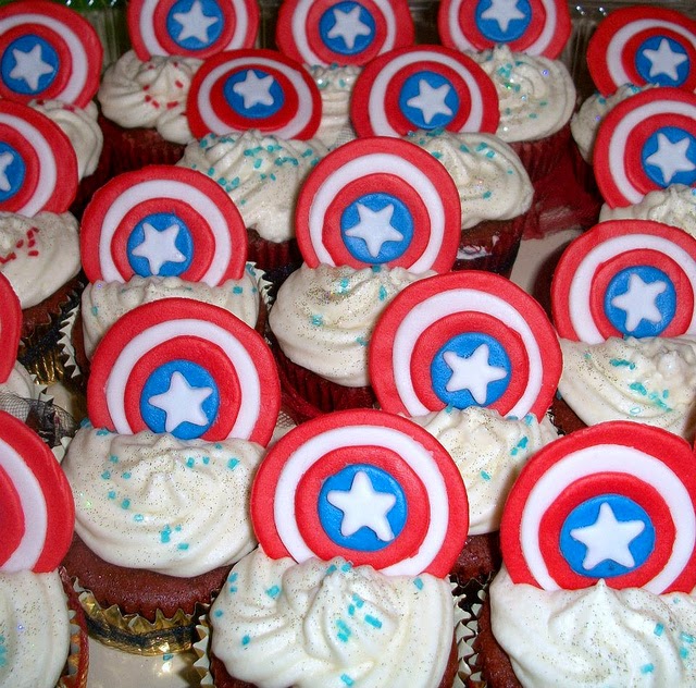 Cupcakes Capitan America, parte 1