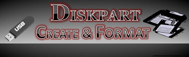 Diskpart Utility: create and format drive.