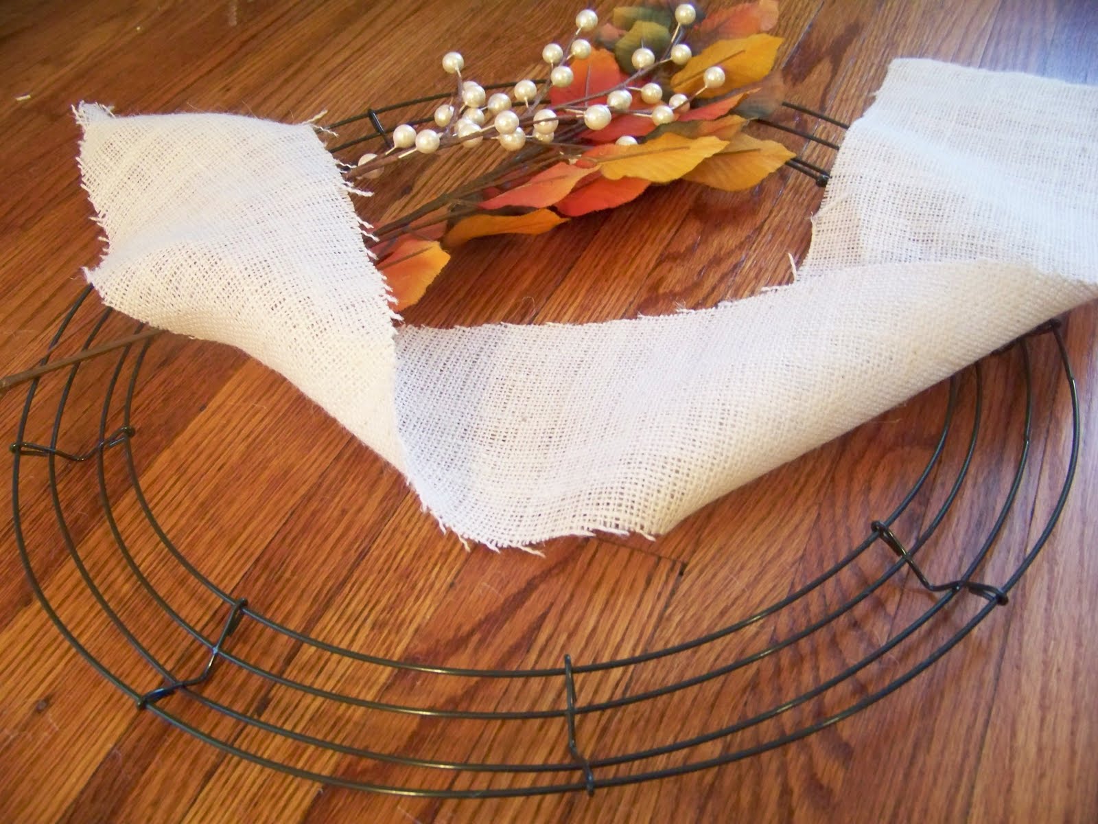 Senora Says So Burlap and Leaves Fall Wreath