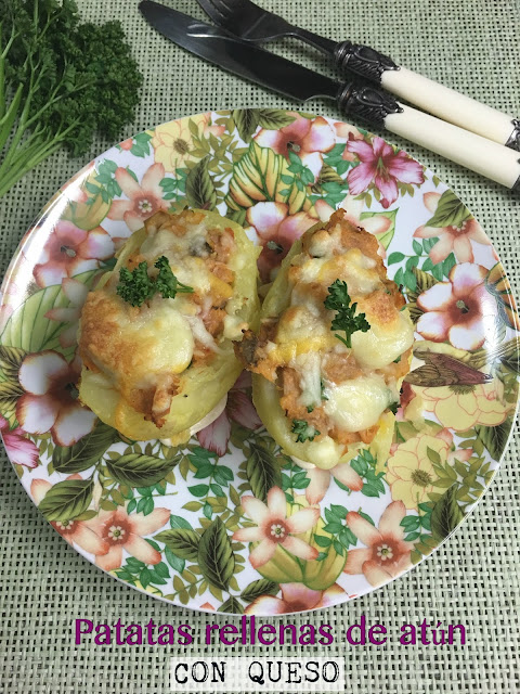 Patatas Rellenas De Atún Con Queso