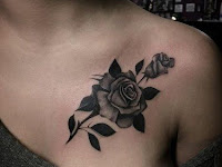 Black Rose Tattoo Neck