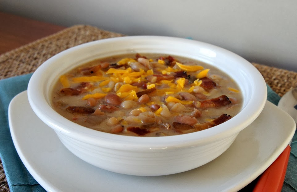 Recipe for Slow Cooker Cheddar, Bacon and Bean Soup - 365 Days of Slow ...