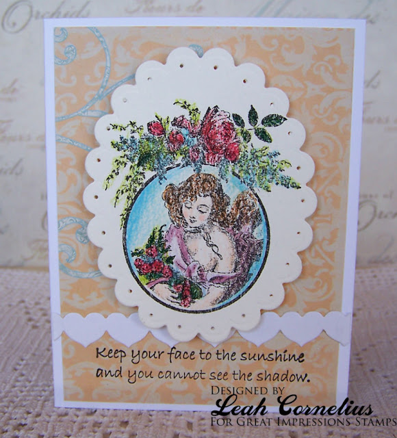 Great Impressions, Lea Cornelius, victorian lady, flowers, colored pencils