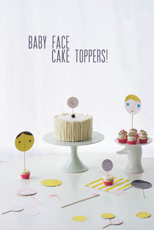 Coco Cake Land Cakes Cupcakes Vancouver BC Baby Face Cake Toppers!
