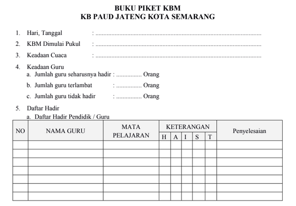 Buku Siswa Catatan Guru Piket Matkul Sekolah Buku Siswa Catatan Guru Piket Matkul Sekolah
