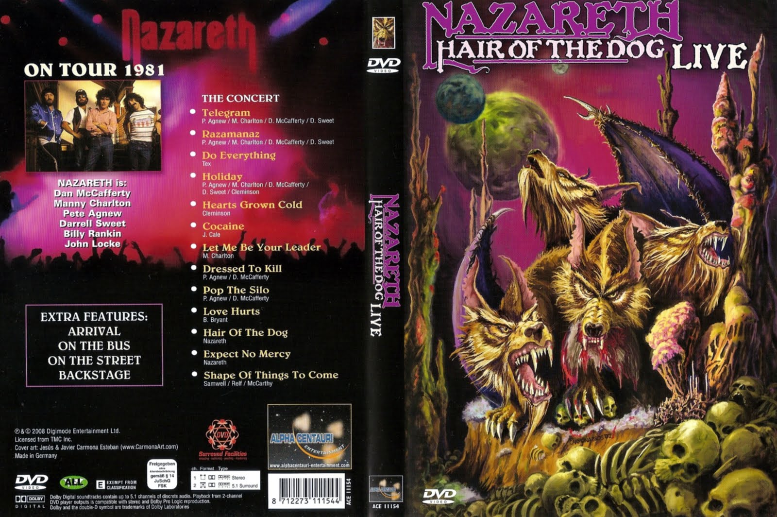 BANCA DO ROCK Rock Concert DVD: 2234 - DVD - NAZARETH 1981 - BOOTLEG1600 x 1064