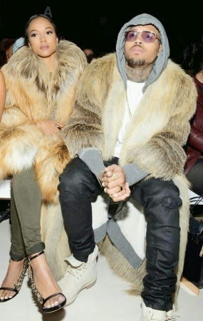 d Photos: Chris Brown and Karrueche step out in matching fur coats