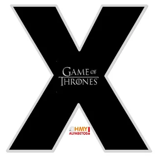 Abecedario con el Logo de Juego de Tronos. Alphabet with Game of Thrones Logo.