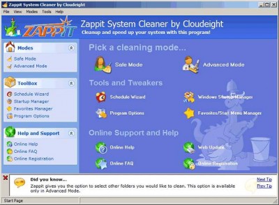 Zappit: Un programme de nettoyage gratuit pour Windows