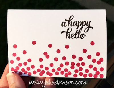 Stampin' Up! Dotty Angles Clean & Simple Note card #stampinup www.juliedavison.com