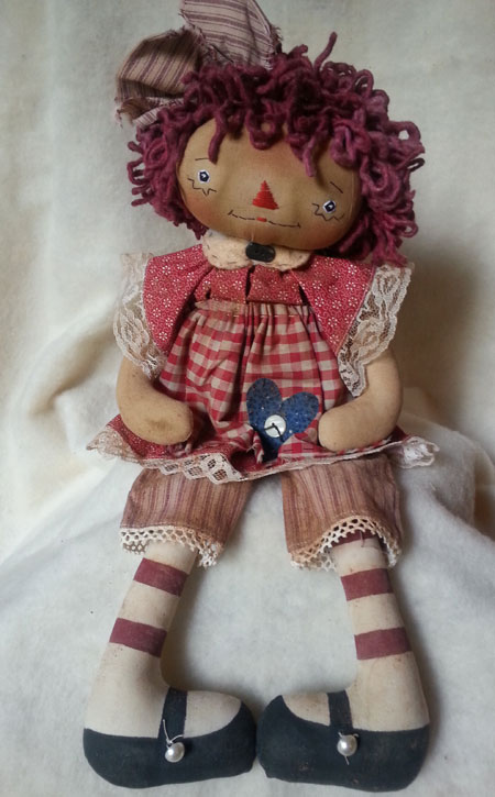 Handmade Raggedy Annie Doll #8