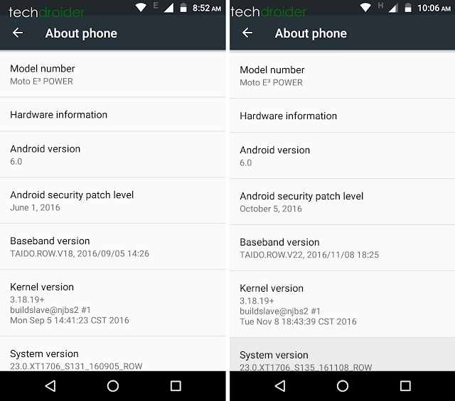 Moto E3 Power getting new update with October Security Patch in India