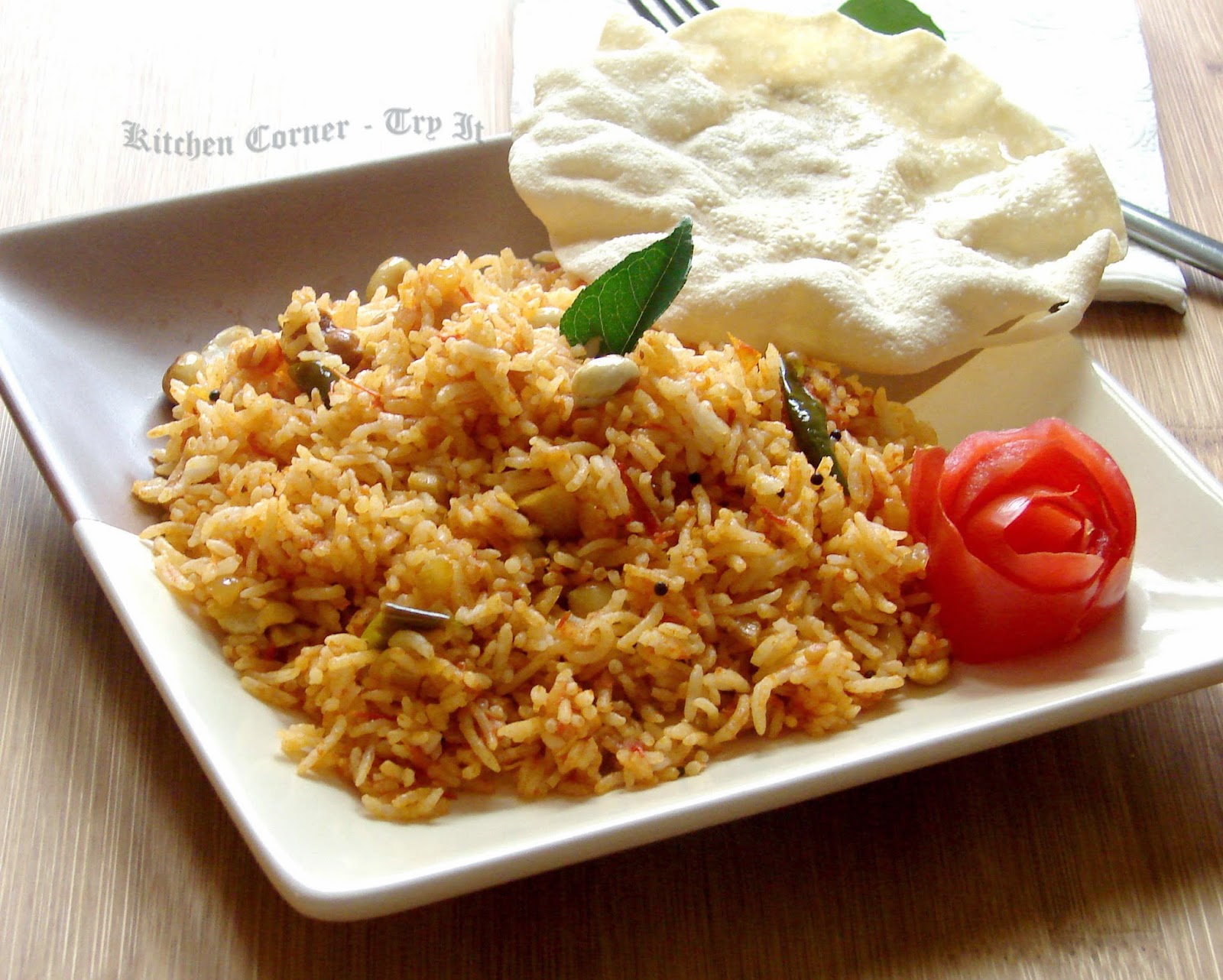 Spiced Tomato Rice/ South Indian Thakkali Sadam