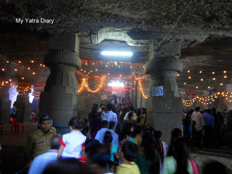Inside the Jogeshwari caves during Shravan, Mumbai